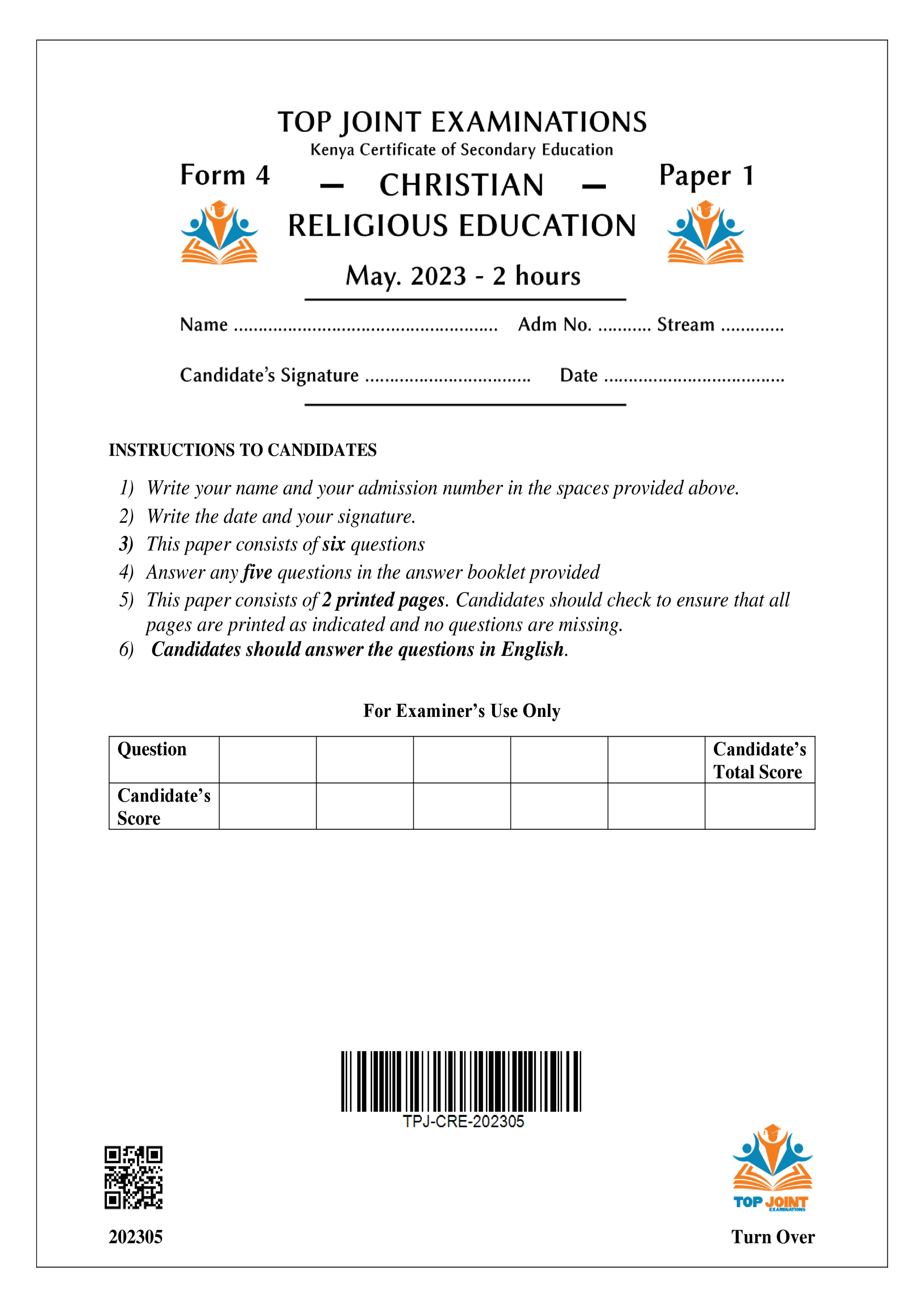 CRE FORM 4 OPENER TERM 2 2023