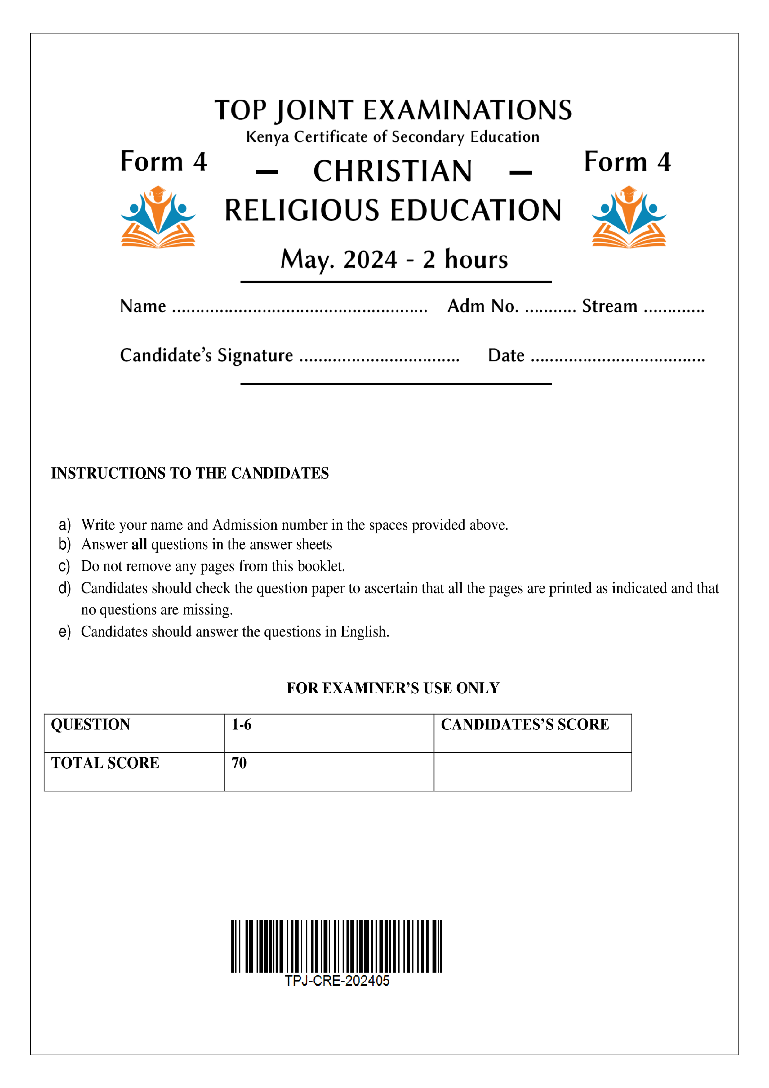 CRE FORM 4 OPENER TERM 2 2024